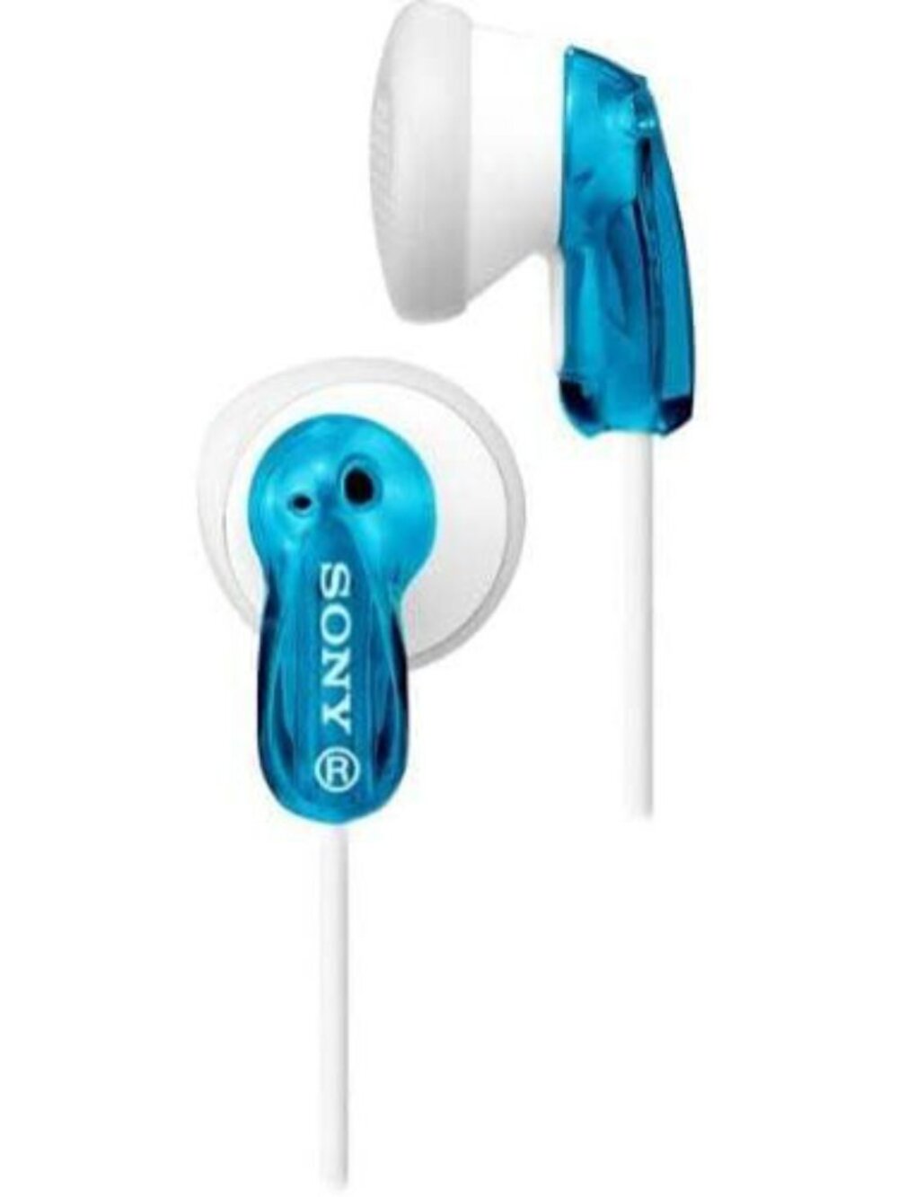 Sony Blue Wired Earbuds MDR-E9LP 3.5mm Fashion Headphones New Sealed NIP Retro